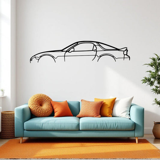 Sylwetka samochodu RX 7 FD  - Metalowa Dekoracja Ścienna