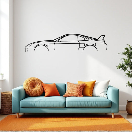 Sylwetka samochodu Supra MK4  - Metalowa Dekoracja Ścienna