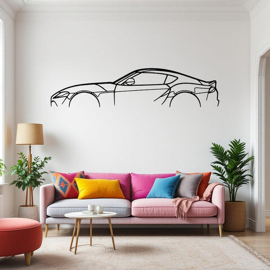 Sylwetka samochodu Supra MK5  - Metalowa Dekoracja Ścienna