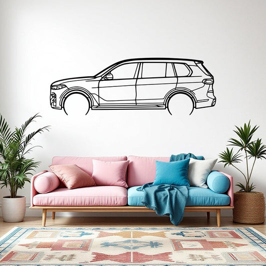 Sylwetka samochodu X7 2020 Detailed  - Metalowa Dekoracja Ścienna